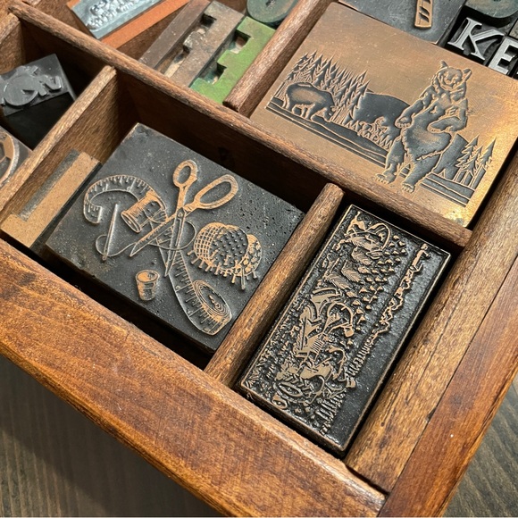 Vintage Copper on Wood Letterpress & More Stamps - Picture 5 of 12